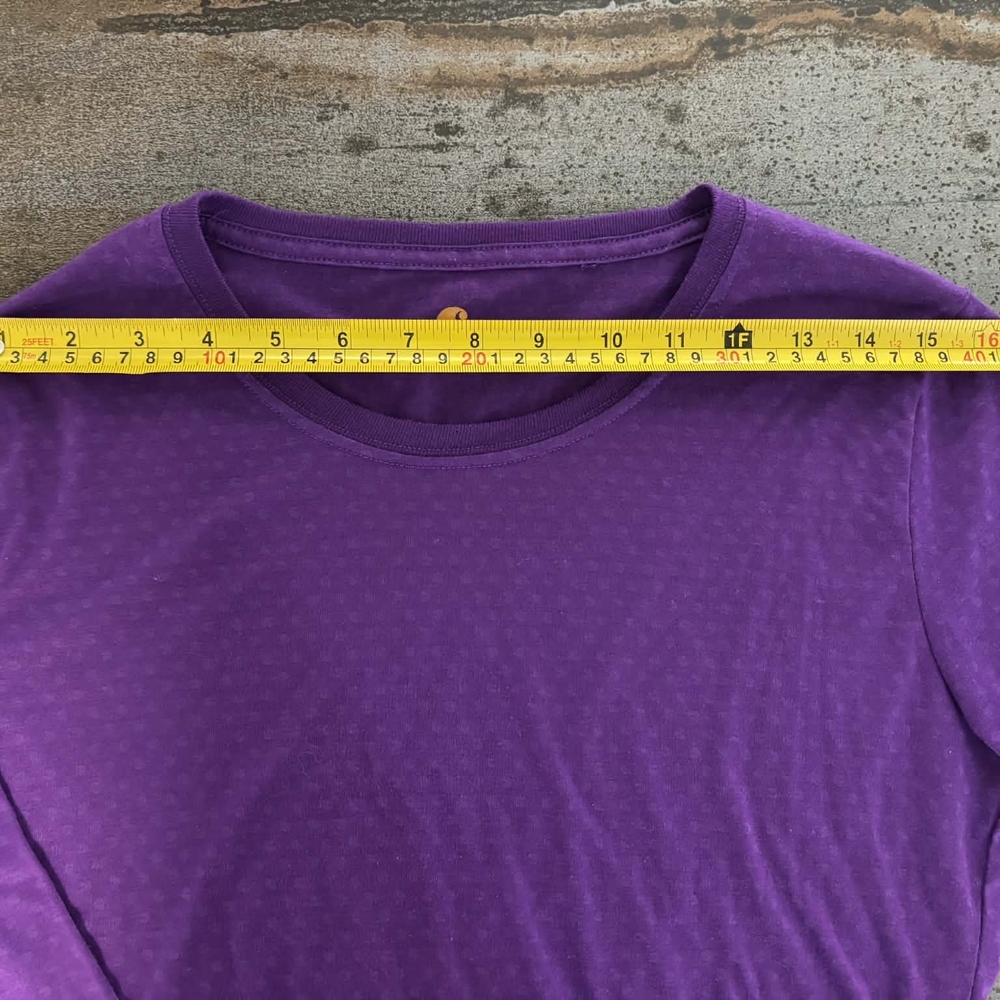Carhartt Women's Vibrant Purple Long Sleeve Tee Size Medium - Picture 7 of 10